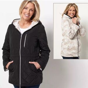 NWOT Nuage reversible quilted full zip jacket M